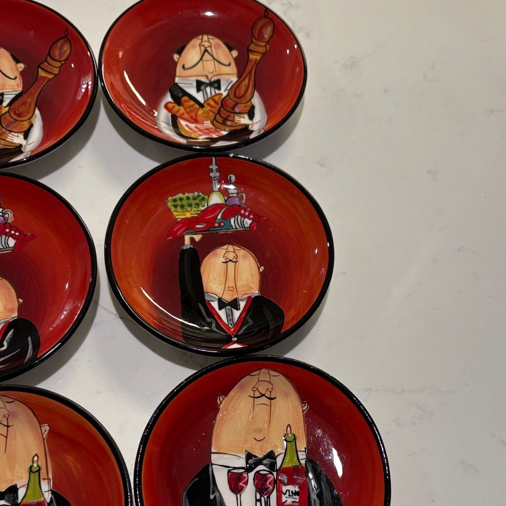 Certified International Red Chef Dinnerware Set 5 inch round - Picture 6 of 11